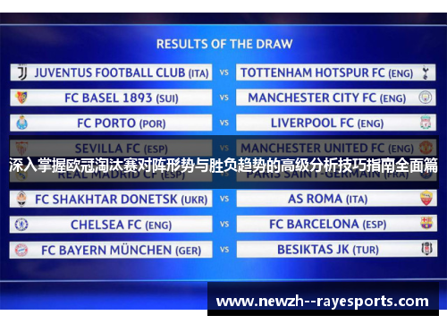 深入掌握欧冠淘汰赛对阵形势与胜负趋势的高级分析技巧指南全面篇